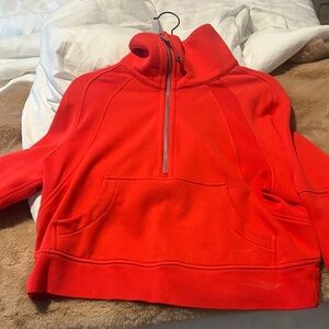 lululemon athletica Red Half-Zip Sweatshirt